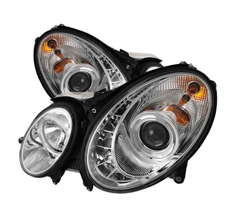 Spyder Mercedes Benz E-Class 03-06 Projector Headlights Halogen - DRL Chrm PRO-YD-MBW21103-DRL-C