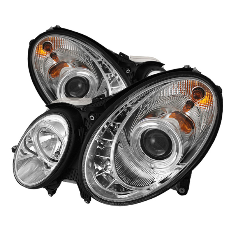 Spyder Mercedes Benz E-Class 03-06 Projector Headlights Halogen - DRL Chrm PRO-YD-MBW21103-DRL-C