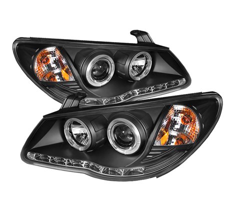 Spyder Hyundai Elantra 07-10 Projector Headlights LED Halo DRL Blk PRO-YD-HYELAN07-DRL-BK