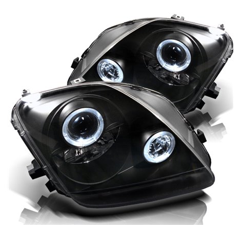 Spyder Honda Prelude 97-01 Projector Headlights LED Halo Black High H1 Low H1 PRO-YD-HP97-HL-BK