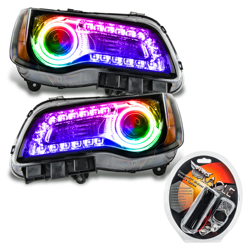 Oracle 11-14 Chrysler 300C SMD HL - Black - NON HID - ColorSHIFT DRL - ColorSHIFT