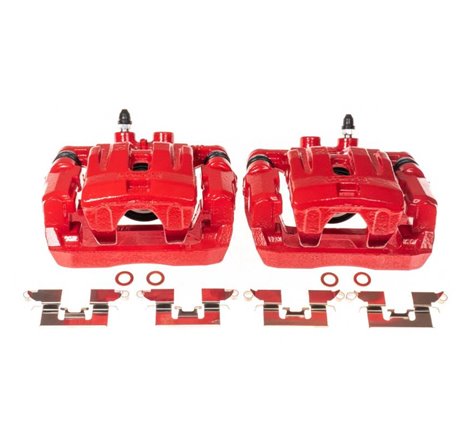 Power Stop 07-10 Ford Edge Rear Red Calipers w/Brackets - Pair