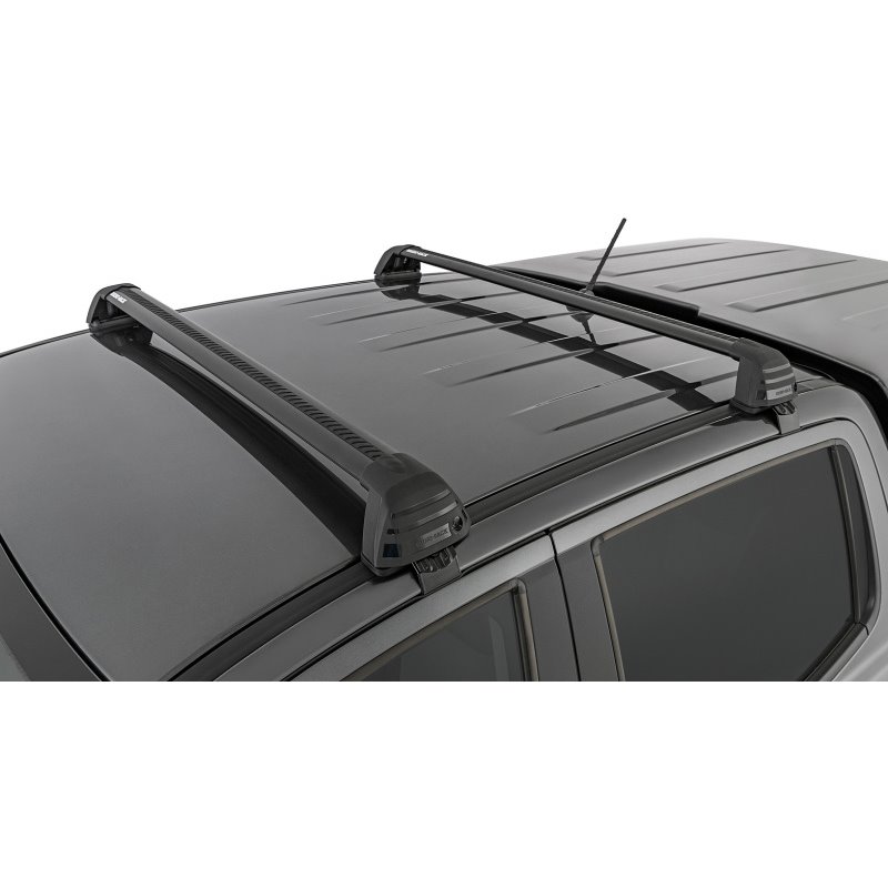 Rhino-Rack 11-20 Ford Ranger PX 4 Door Double Cab Vortex ROC25 Flush 2 Bar Roof Rack - Black