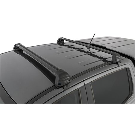 Rhino-Rack 11-20 Ford Ranger PX 4 Door Double Cab Vortex ROC25 Flush 2 Bar Roof Rack - Black