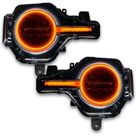 Oracle 21-22 Ford Bronco Headlight Halo Kit w/DRL Bar - Base Headlights ColorSHIFT -w/No Controller