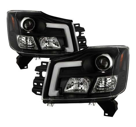 Spyder 04-15 Nissan Titan High-Power LED Module Equipped Headlights - Black (PRO-YD-NTI04PL-BK)