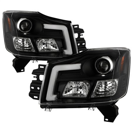 Spyder 04-15 Nissan Titan High-Power LED Module Equipped Headlights - Black (PRO-YD-NTI04PL-BK)