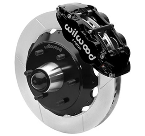 Wilwood 63-87 C10 CPP Spindle FNSL6R Front BBK 13in Slotted 6x5.5 BC - Black