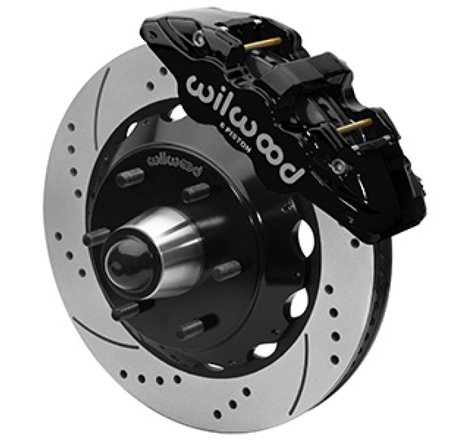 Wilwood 63-87 C10 CPP Spindle AERO6 Front BBK 14in Drilled/Slotted 6x5.5 BC - Black