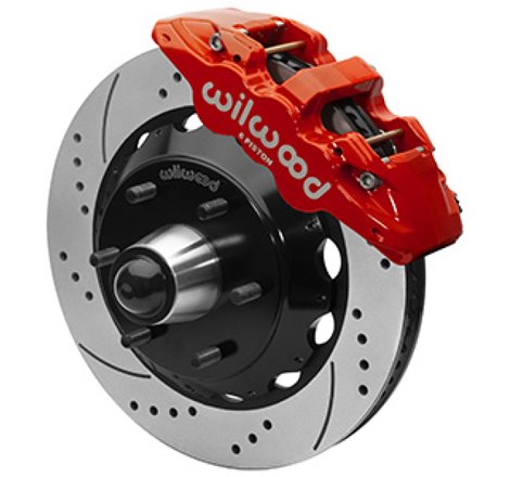 Wilwood 63-87 C10 CPP Spindle AERO6 Front BBK 14in Drilled/Slotted 6x5.5 BC - Red