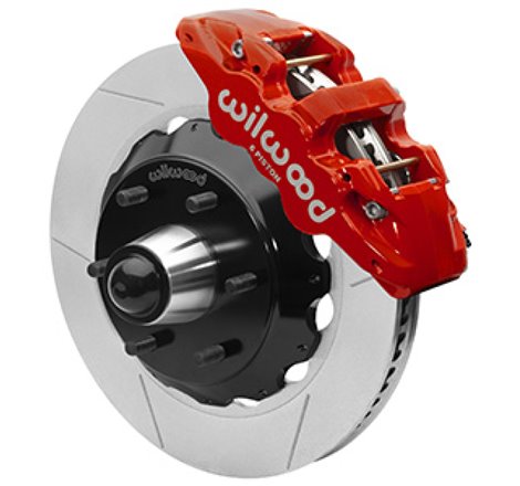 Wilwood 63-87 C10 CPP Spindle AERO6 Front BBK 14in Slotted 6x5.5 BC - Red