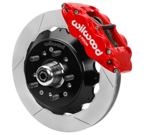 Wilwood Forged 6 Piston Red Superlite Caliper, GT 48 Vane Spec37 Slotted Rotor - 12.88x1.25