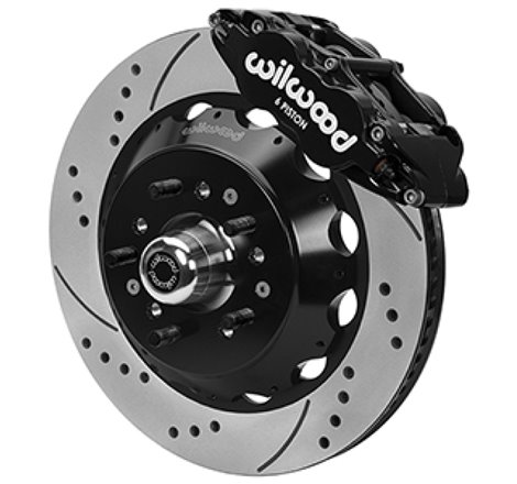 Wilwood Forged 6 Piston Superlite Caliper, SRP 72 Vane Vented Spec37 Drilled & Slotted Rotor - 14.00