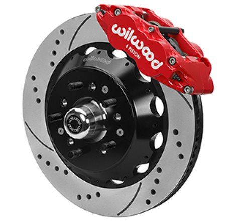 Wilwood Forged 6 Piston Red Superlite Caliper, SRP 72 Vane Vented Spec37 Drilled & Slotted Rotor - 1