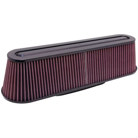 K&N Filter Universal Air Filter Carbon Fiber Top/Base Oval FLG. (8-3/4 x 3-1/4) 4-5/8H