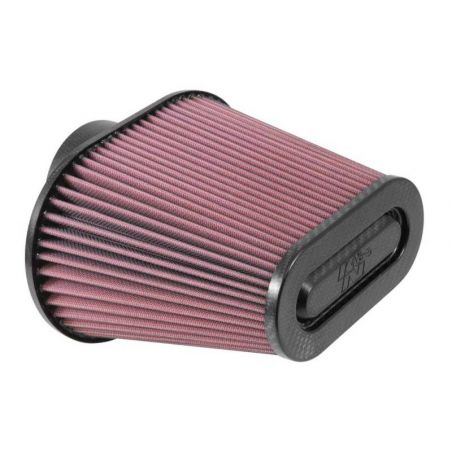 K&N Universal Air Filter 3 11/16in Flange x 8 3/4 x 5 1/2in Base x 6 3/8 x 3 3/16in Top x 7in Height