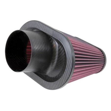 K&N Universal Air Filter 3 11/16in Flange x 8 3/4 x 5 1/2in Base x 6 3/8 x 3 3/16in Top x 7in Height