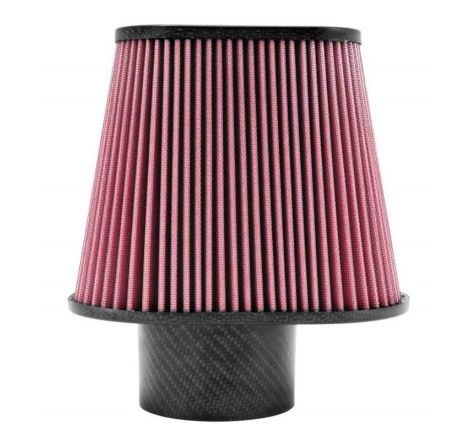 K&N Universal Air Filter 3 11/16in Flange x 8 3/4 x 5 1/2in Base x 6 3/8 x 3 3/16in Top x 7in Height