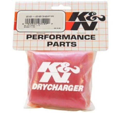 K&N Red Drycharger 5.25in x 3in Round Tapered Air Filter Wrap