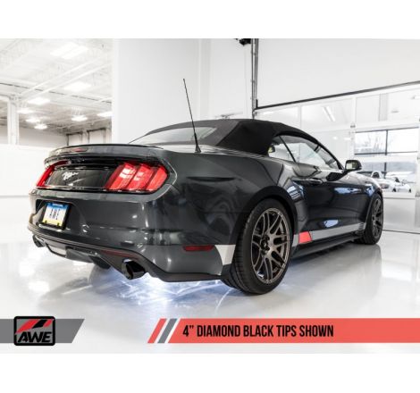 AWE Tuning S550 Mustang EcoBoost Axle-back Exhaust - Touring Edition (Diamond Black Tips)