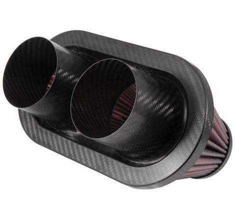 K&N Universal Air Filter - 3in Dual Flange / 10x5.125in Base / 6.375x3.0625in Top / 5.5in Height