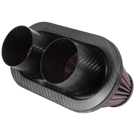 K&N Universal Air Filter - 3in Dual Flange / 10x5.125in Base / 6.375x3.0625in Top / 5.5in Height