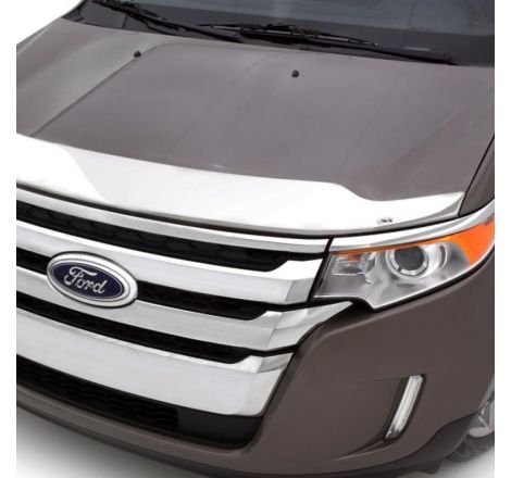 AVS 16-18 Ford Ranger Aeroskin Low Profile Hood Shield - Chrome