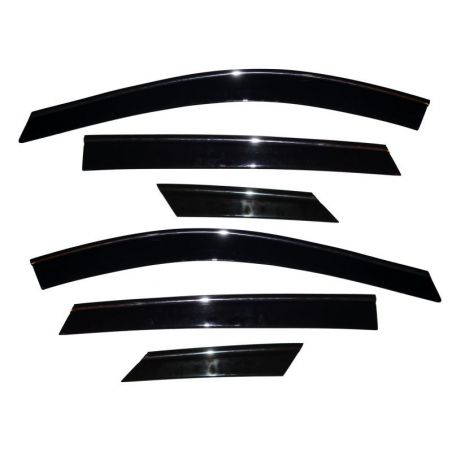 AVS 10-17 Cadillac SRX Ventvisor Low Profile Deflectors 6pc - Smoke w/Chrome Trim