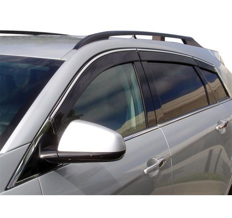 AVS 10-17 Cadillac SRX Ventvisor Low Profile Deflectors 6pc - Smoke w/Chrome Trim