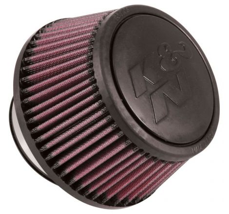 K&N Universal Round Clamp-On Air Filter 3in Flange ID x 6in Base OD x 4.625in Top OD x 3in Height