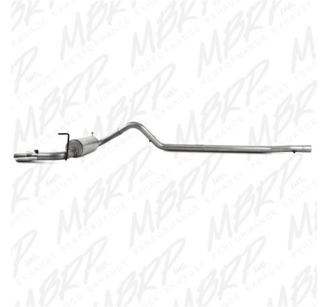 MBRP 2007-2009 Jeep Wrangler 4dr 3.8L V6 Cat Back Single