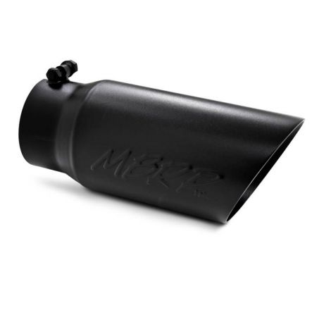 MBRP Universal Tip 5 O.D. Dual Wall Angled 4 inlet 12 length - Black Finish