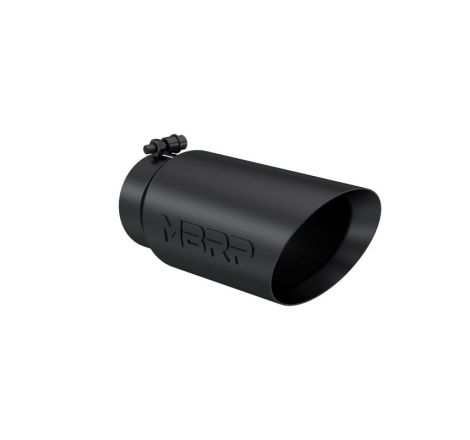 MBRP Universal Tip 5 O.D. Dual Wall Angled 4 inlet 12 length - Black Finish