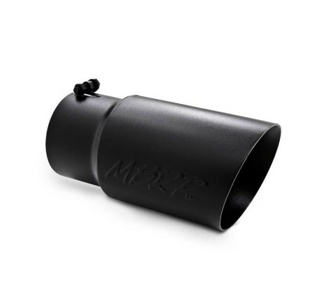 MBRP Universal Tip 6 O.D. Dual Wall Angled 5 inlet 12 length - Black Finish