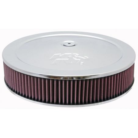 K&N Round Air Filter Assembly 12in ID / 3.063in Height / 5.125in Neck Flange / 7/8in Drop Base