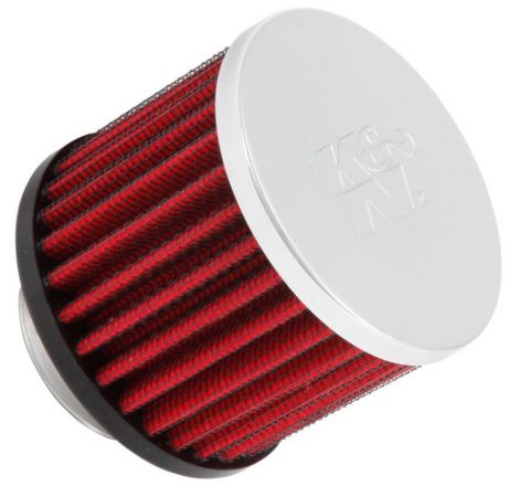 K&N 1.375 inch ID 3 inch OD 2.5 inch H Clamp On Crankcase Vent Filter