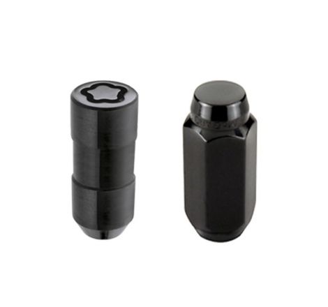 McGard 8 Lug Hex Install Kit w/Locks (Cone Seat Nut) M14X1.5 / 13/16 Hex / 1.945in. Length - Black