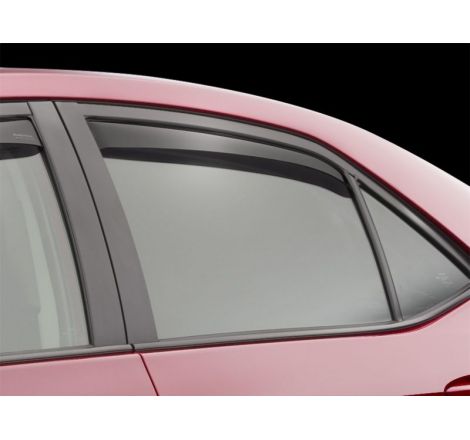 WeatherTech 2014+ Toyota Corolla Rear Side Window Deflectors - Dark Smoke