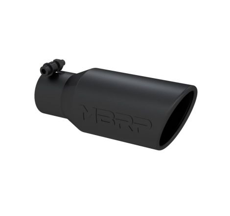 MBRP Universal Angled Rolled End Tip 4in OD / 2-3/4in Inlet / 10in Length - Black