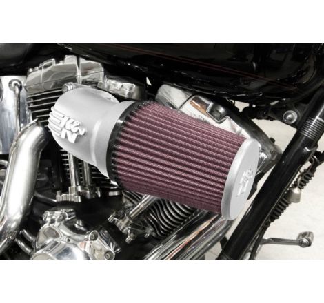 K&N 01-17 Harley Davidson Softail / Dyna FI Performance Air Intake System Silver