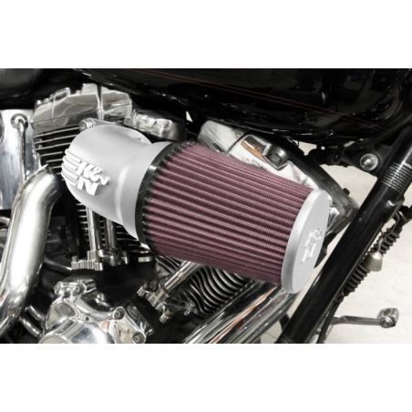 K&N 01-17 Harley Davidson Softail / Dyna FI Performance Air Intake System Silver