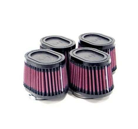 K&N Universal Rubber Filter 2.125in Flange ID/3in x 4in Tapered Oval/2.75in Height (4 Filters)