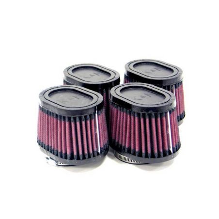 K&N Universal Rubber Filter 2.125in Flange ID/3in x 4in Tapered Oval/2.75in Height (4 Filters)