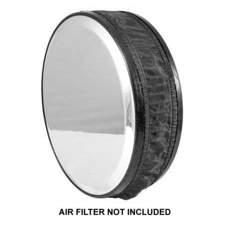 K&N Air Filter Wrap Black Round for Harley Davidson 91-97 Sportster/Glide/Softail/Fat Boy/Low Rider