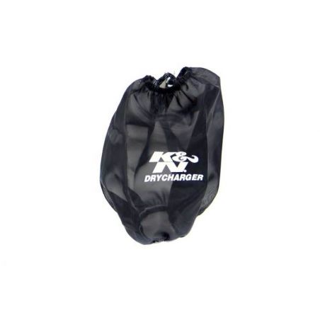 K&N Black Drycharger Round Tapered Air Filter Wrap 5in Top ID / 7.5in Base ID / 8in Height