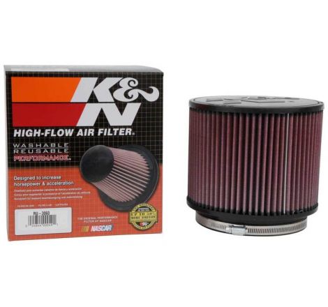 K&N Universal Rubber Filter 6in FLange ID / 7.5in OD / 6in Height / Round Straight