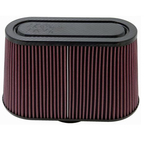 K&N Universal Filter with Carbon Fiber Top & Base-12in Base O/S Length x 6in Base O/S Width x 7in H