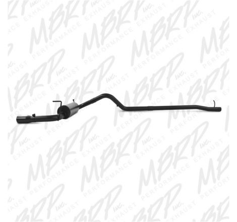 MBRP 12 Jeep Wrangler/ Rubicon 3.6L Cat Back Single Rear Exit Black Exhaust