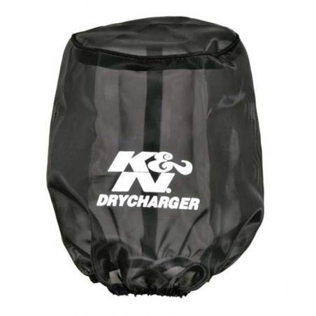 K&N Drycharger Air Filter Wrap Round Tapered Black 5.375in Base ID x 4.375in Top ID x 7 H