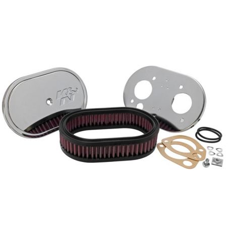 K&N Custom Racing Assembly Oval Red - 1.75in Filer Height